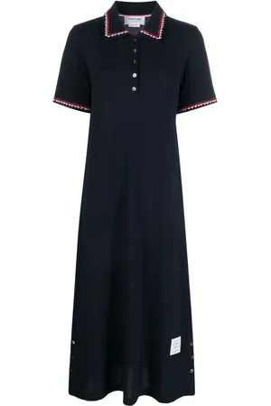 Thom Browne RWB-trimmed polo dress