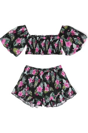 MONNALISA Floral-print cotton shorts