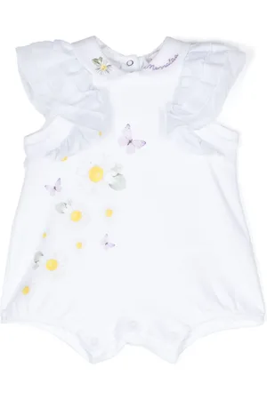MONNALISA Floral-print cotton bodysuit