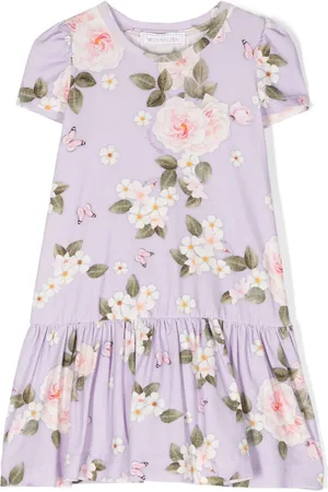 MONNALISA Rose-print T-shirt dress