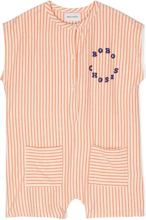 Bobo Choses Striped cotton playsuit