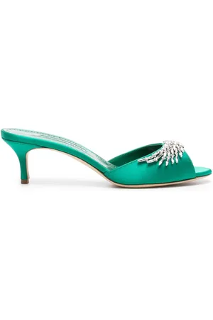 Manolo Blahnik Lumana 50mm satin mules
