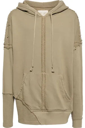 GREG LAUREN Distressed cotton hoodie