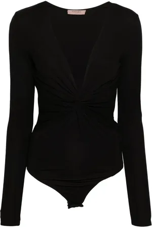 Twin-Set V-neck gathered bodysuit