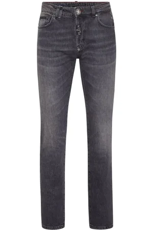 Philipp Plein Logo-patch straight-leg jeans