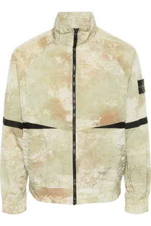 Stone Island Compass-badge abstract-print jacket