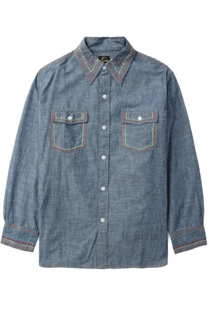 Pins & Needles Contrast-stitching denim shirt