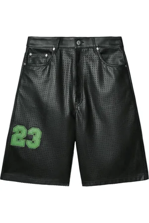 OFF-WHITE Natlover basketball leather shorts