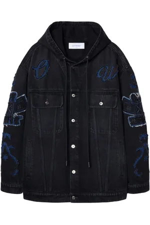 OFF-WHITE Natlover hooded denim jacket