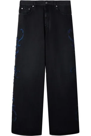 OFF-WHITE Natlover distressed straight-leg jeans