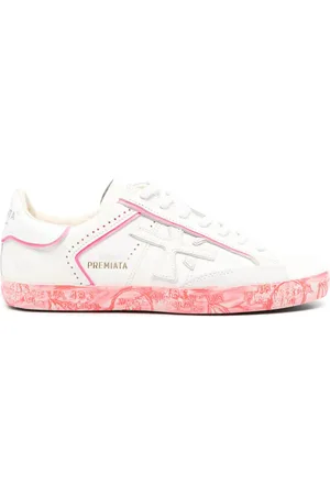 Premiata Stevend distressed leather sneakers
