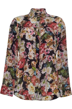 ADAM LIPPES Floral-print silk crepe de chine shirt