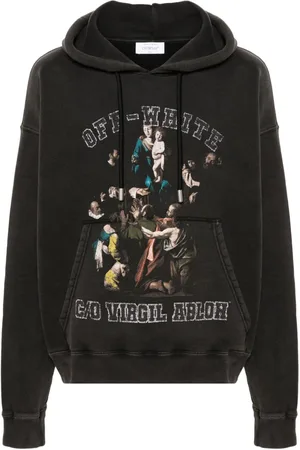 OFF-WHITE Graphic-print cotton hoodie