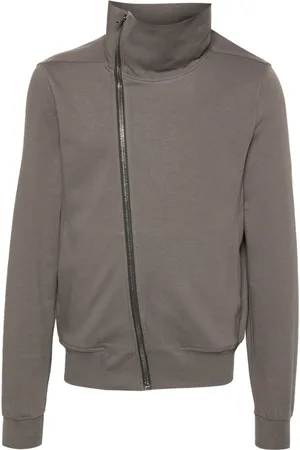 Rick Owens Bauhaus off-centre-fastening sweatshirt