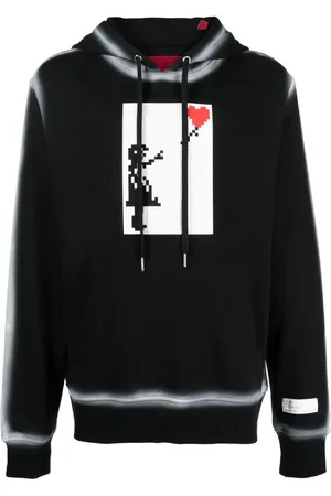 MOSTLY HEARD RARELY SEEN Floating Heart graphic-print cotton hoodie