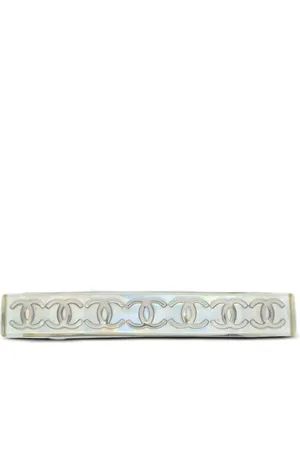CHANEL 1997 CC-embellished iridescent-effect hair barrette