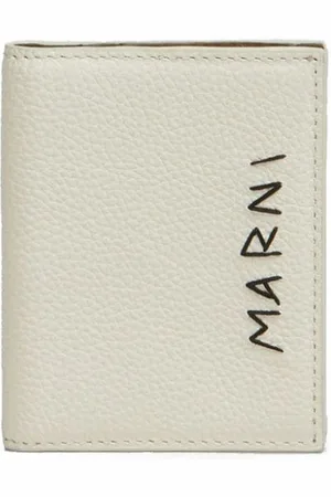 Marni Logo-embroidered leather cardholder