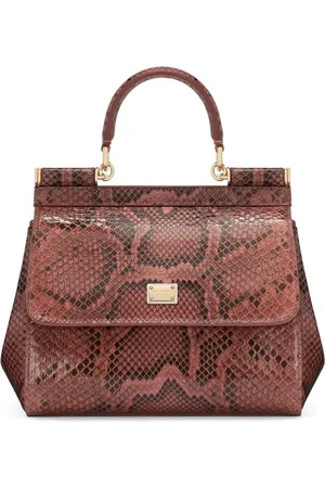 Dolce & Gabbana Sicily snakeskin-effect top-handle bag