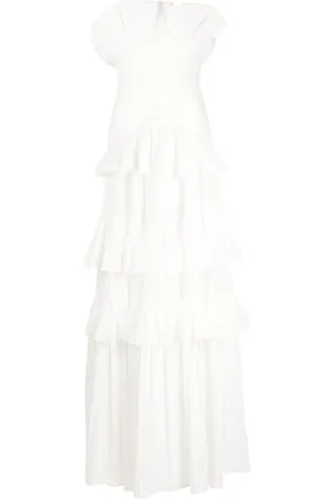 Acler Ascot ruffled strapless gown