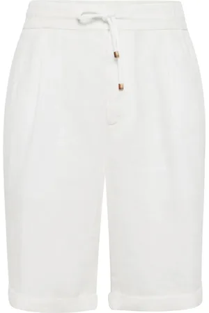 Brunello Cucinelli Drawstring linen bermuda shorts
