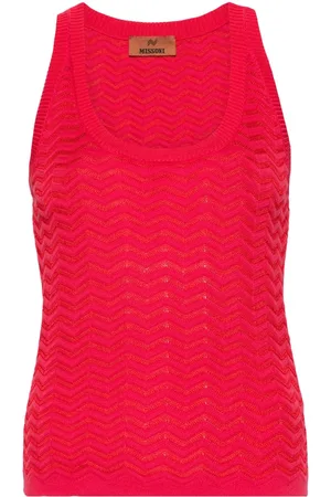 Missoni Zigzag-woven cotton-blend tank top