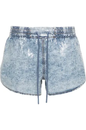 Diesel Sunny check-pattern denim shorts