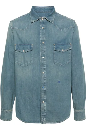 Jacob Cohen Logo-embroidered denim shirt