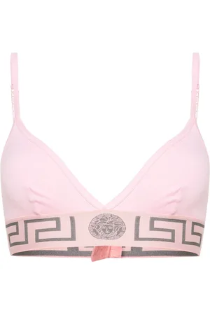 Versace Stretch-cotton Jersey Soft-cup Bra in Pink