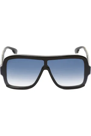 Victoria Beckham Chain-embellished shield-frame sunglasses