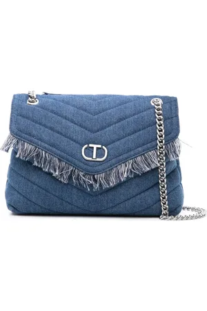 Twin-Set Oval-T denim shoulder bag