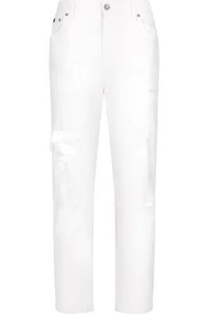 Dolce & Gabbana Distressed-finish straight jeans