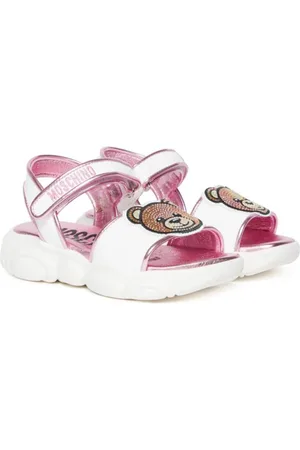Moschino Teddy-patch leather sandals