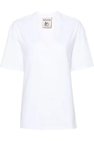 SEMICOUTURE V-neck cotton T-shirt