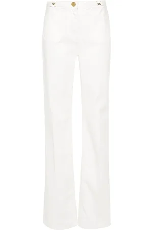 Elisabetta Franchi Logo-plaque straight jeans