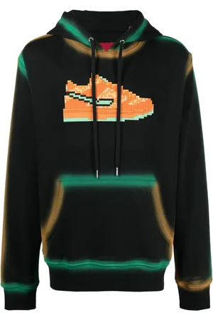 MOSTLY HEARD RARELY SEEN Orange Furry graphic-print cotton hoodie