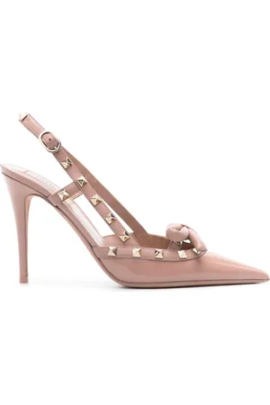VALENTINO GARAVANI Rockstud Bow 100mm slingback pumps