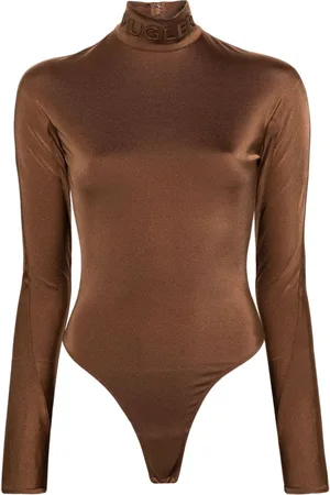 MUGLER Logo-appliqué bodysuit
