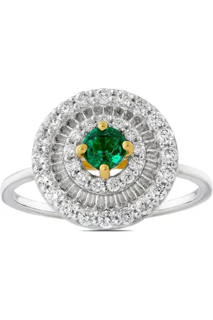 House of Meraki 18kt white gold Rianne emerald and diamond ring
