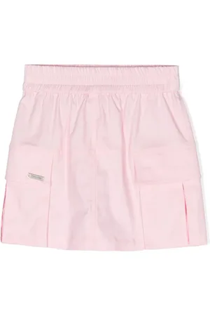 MONNALISA Logo-plaque slip-on skirt