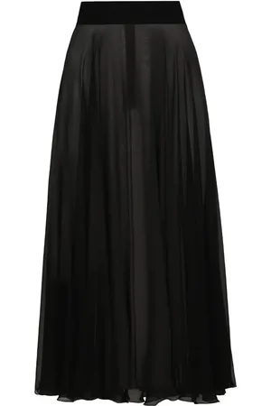 Dolce & Gabbana Silk chiffon pleated midi skirt