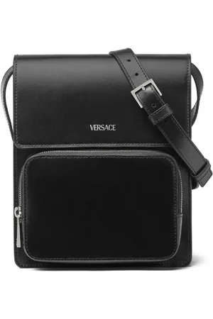 VERSACE Crossbody leather messenger bag