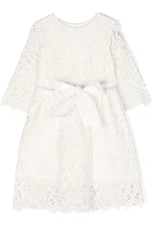 JESURUM BABY Sheer-lace cotton dress