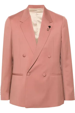 LARDINI Double-breasted wool blazer