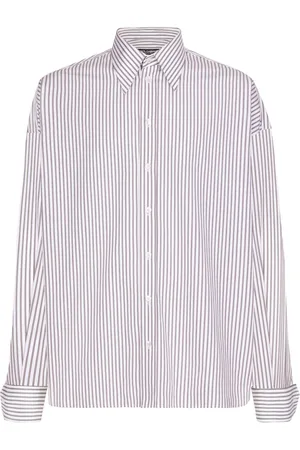 Dolce & Gabbana Oversized striped cotton-poplin shirt