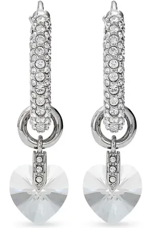 Jimmy Choo Crystal heart hoop earrings
