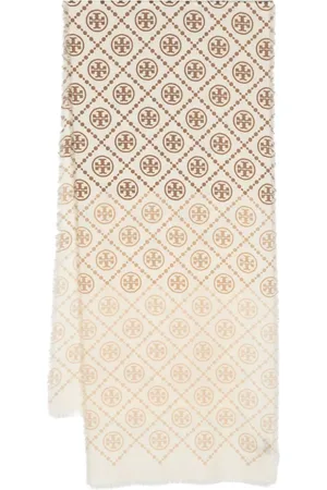 Tory Burch Oblong Double T-print scarf