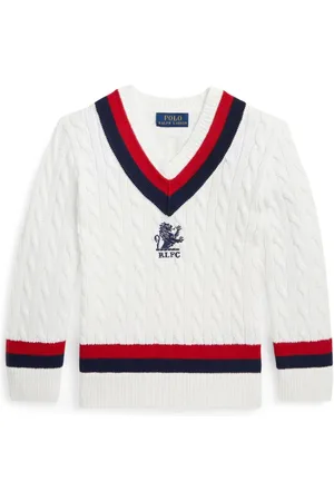 Ralph Lauren Embroidered cable-knit jumper