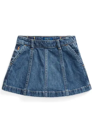 Ralph Lauren Flared denim miniskirt