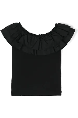 MONNALISA Ruffle-trimmed cotton top