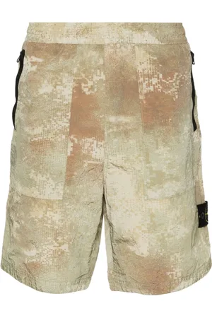 Stone Island Abstract-print Bermuda shorts